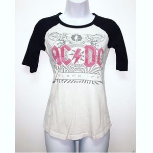 AC/DC rocker girl 3/4 sleeve shirt